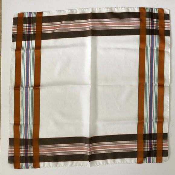 VTG Burdine’s Pocket Square Plaid Handkerchief, Neck Scarf 20” x 20” New - Picture 3 of 6